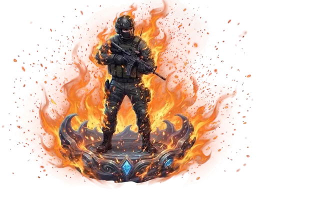 Personaje soldado de un juego de disparos